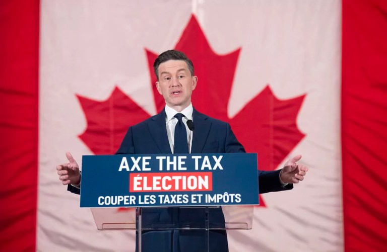 Leading contender to be next Canadian prime minster vows forceful response to Trump tariffs