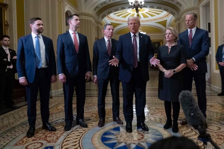 Trump downplays strategy fight after huddle with Senate Republicans: ‘Great unity’