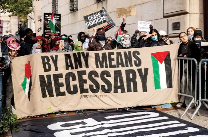 A pro-Palestinian protest at New York’s Columbia University, Nov. 15, 2023. (Spencer Platt/Getty Images)