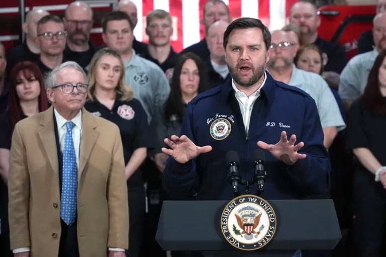 JD Vance returns to scene of East Palestine train disaster: ‘We will not forget you’