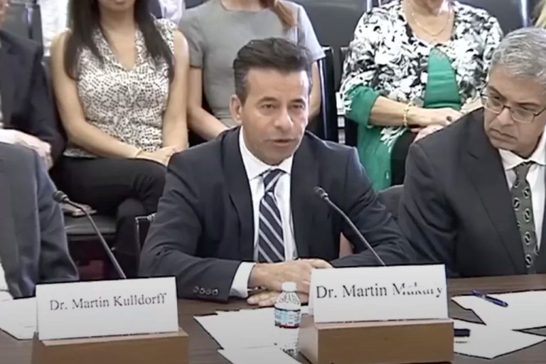 Takeways: Trump’s FDA nominee breezes through confirmation hearing In this image from video provided by the Committee on Oversight and Government Reform, Dr. Martin Makary speaks during a select subcommittee on the COVID pandemic roundtable in Washington on Feb. 28, 2023.