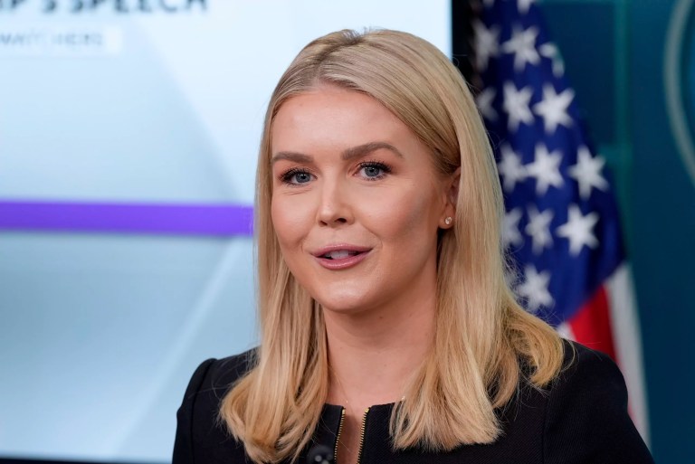 White House press secretary Karoline Leavitt speaks with reporters in the James Brady Press Briefing Room at the White House, Wednesday, March 5, 2025, in Washington.