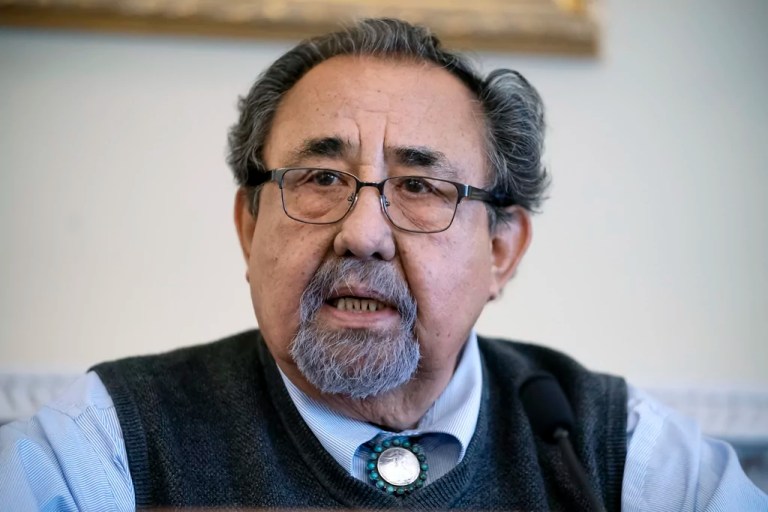 House Natural Resources Committee Chairman Raúl Grijalva (D-AZ) speaks at the Capitol in Washington, March 28, 2022.