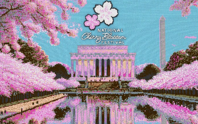 Cherry blossoms bloom at LEGO Discovery Center for annual festival