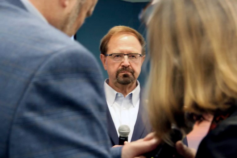 Republican Chuck Edwards faces angry constituents after bucking advice to avoid town halls