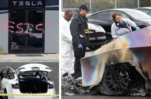 The bonfire of the Teslas: Political violence and the Left