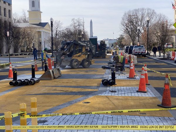Construction crews begin dismantling BLM Plaza near White House