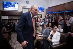 Ten Senate Democrats ignore growing party anger to help advance Trump’s spending bill