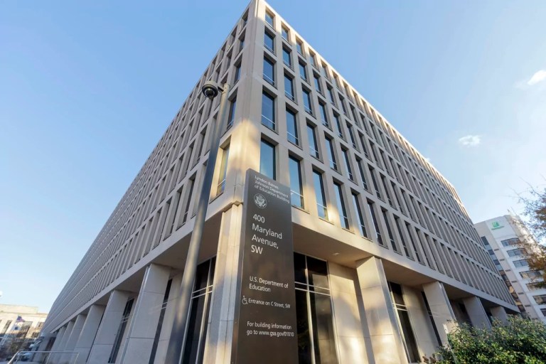The Department of Education building is seen in Washington, Tuesday, Dec. 3, 2024.