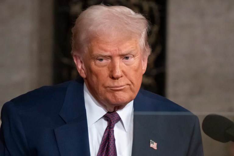 President Donald Trump addresses a joint session of Congress on Capitol Hill in Washington, Tuesday, March 4, 2025. (AP Photo/Alex Brandon)