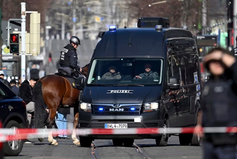 One person dead and several injured after driver rams car into crowd of people in Germany