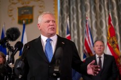 Ontario leader refuses to back off Reagan video, promising to re-air it during World Series