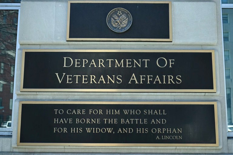 The Department of Veterans Affairs building in Washington, DC on Monday, March 17, 2025. (Photo by Annabelle Gordon/Sipa USA)(Sipa via AP Images)