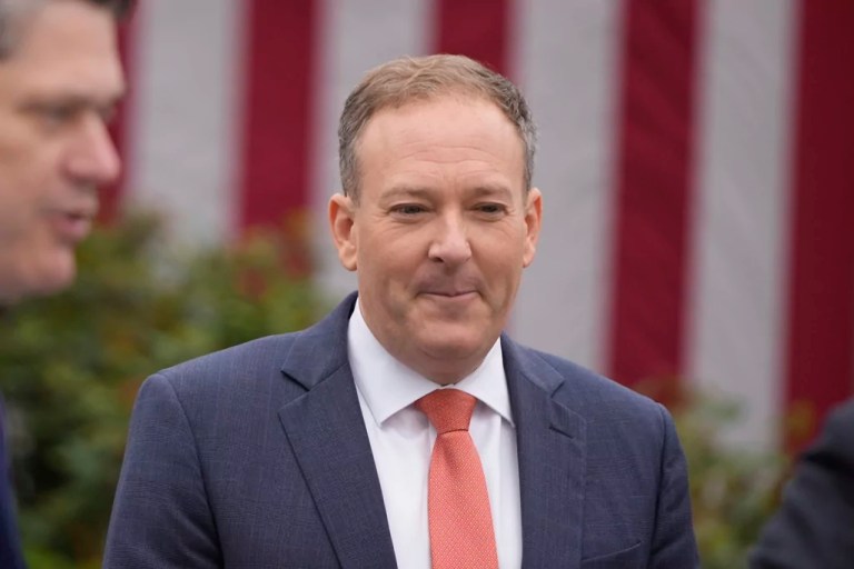 Environmental Protection Agency Administrator Lee Zeldin arrives before President Donald Trump speaks during an event to announce new tariffs in the Rose Garden at the White House, Wednesday, April 2, 2025, in Washington.