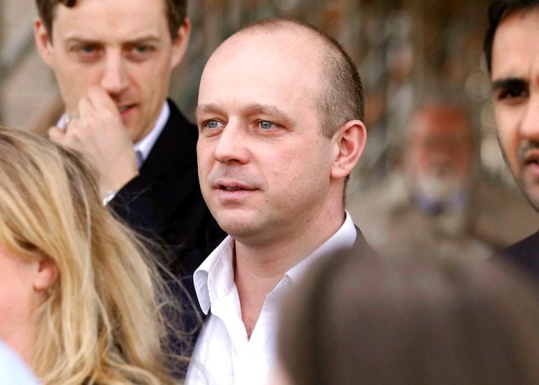 In this April 13, 2010 file photo, Steve Hilton, the Conservatives Director of Strategy, leaves Battersea Power Station following the launch of his party's manifesto in London, England. Fox News Channel says it is starting a new weekend show featuring Steve Hilton, a contributor who was an adviser to former British Prime Minister David Cameron. Hilton's show, 