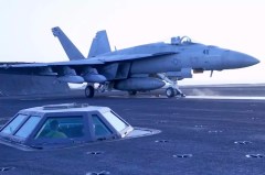 US Navy Super Hornet aircraft and tow lost at sea after going overboard off USS Harry S. Truman