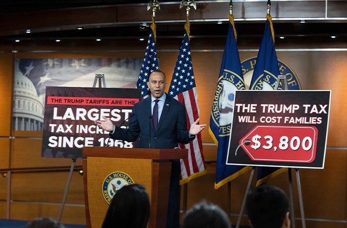 Trump tariff rollout flummoxes congressional Democrats