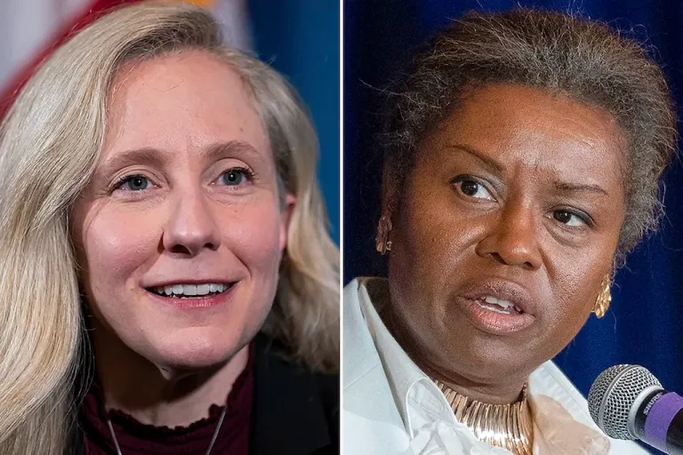 Former Democratic Virginia Rep. Abigail Spanberger and Republican Virginia Lt. Gov. Winsome Earle-Sears.