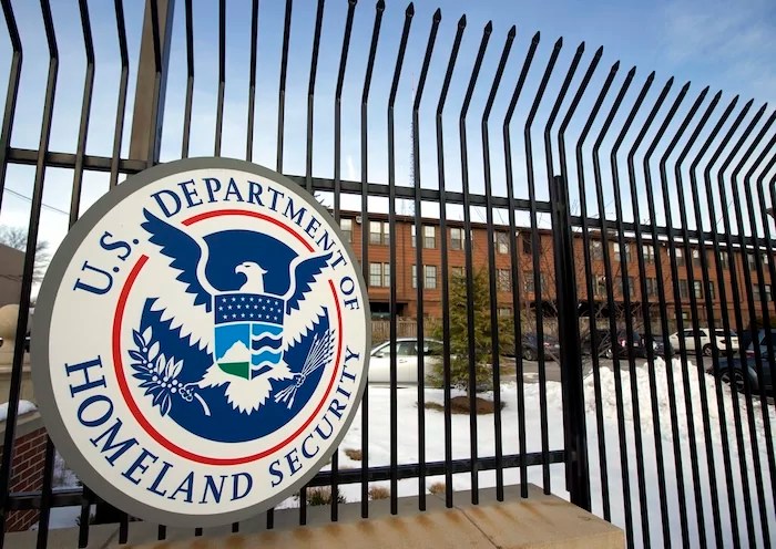 In this Feb. 24, 2015 file photo, the Homeland Security Department headquarters is seen in northwest Washington. In a major victory for former President Barack Obama, the Republican-led House overcame last-minute opposition from GOP critics on Tuesday and moved toward final passage of legislation to fund the Homeland Security Department without restrictions on immigration. The bill's approval was assured after Republicans demanding the bill include constraints on Obama's immigration policy were turned back on a test vote of 140-278. Obama's signature was assured on the measure, which cleared the Senate last week. Without it, short-term funding for the department would expire on Friday at midnight.