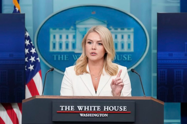 White House press secretary Karoline Leavitt declined to answer questions about President Donald Trump's yet-to-be launched External Revenue Service, just hours before the full strength of his reciprocal tariff agenda is set to be implemented.