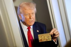 Trump unveils ‘gold card’ and suggests it will be available in two weeks