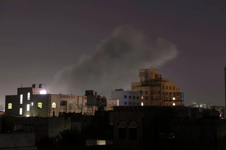Yemen’s Houthis report US strikes in the capital and a coastal city