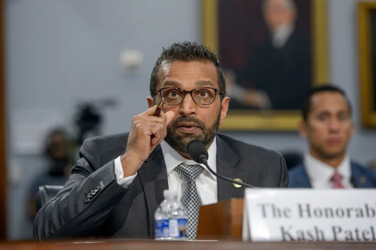 FBI director Kash Patel testifies during a House Committee on Appropriations, Subcommittee on Commerce, Justice, Science, and Related Agencies budget hearing on the Fiscal Year 2026 Request for the Federal Bureau of Investigation, on Capitol Hill, Wednesday, May 7, 2025, in Washington.