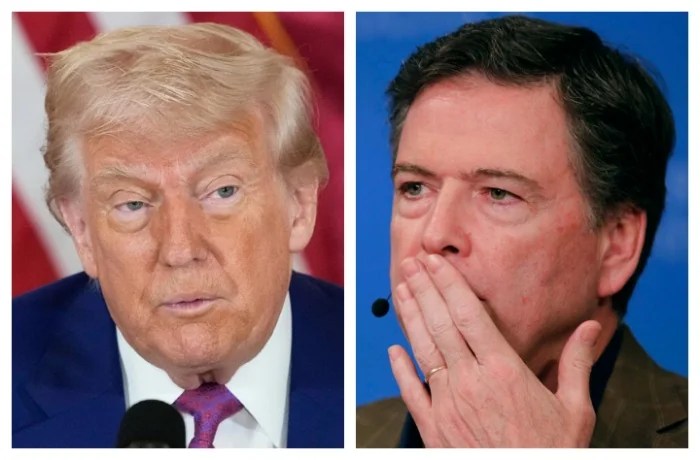 Donald Trump and James Comey (AP Photos)