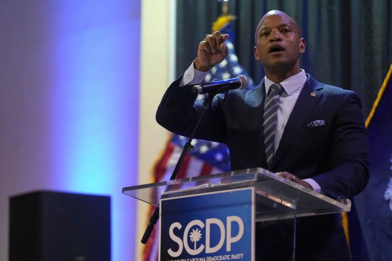Wes Moore pays tribute to Democratic kingmaker James Clyburn – as he insists he’s not running in 2028