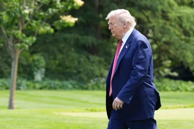President Donald Trump departs the White House, Friday, May 23, 2025, in Washington. (AP Photo/Jacquelyn Martin)