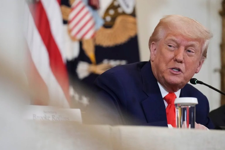 President Donald Trump speaks during a Make America Healthy Again (MAHA) Commission Event in the East Room of the White House, Thursday, May 22, 2025, in Washington. (AP Photo/Jacquelyn Martin)