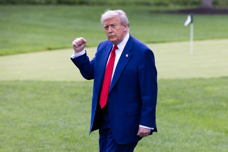 President Donald Trump departs the White House on June 20, 2025.