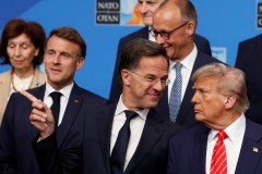 Trump and Mark Rutte share awkward moment at summit as NATO chief calls him ‘daddy’