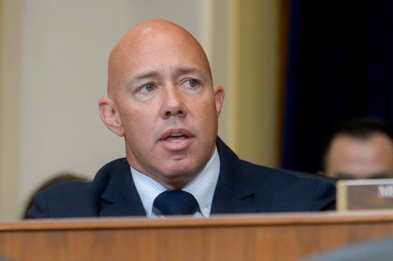 Rep. Brian Mast (R-FL) speaks during a House Committee on Foreign Affairs hearing, 