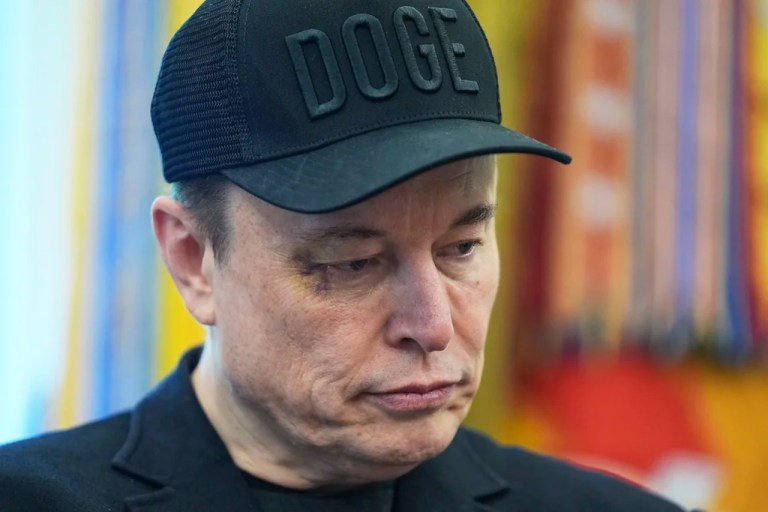 Elon Musk attends news conference with President Donald Trump in the Oval Office of the White House, Friday, May 30, 2025, in Washington.