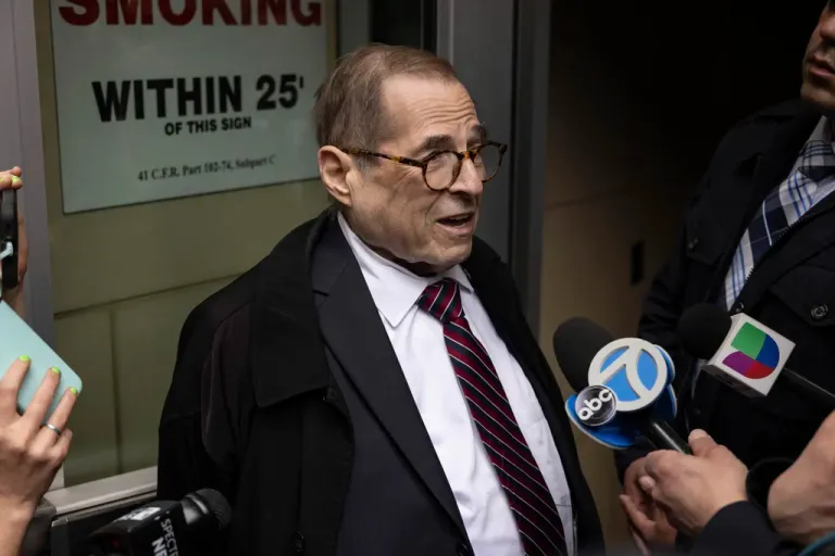 Rep. Jerry Nadler (D-NY) speaks to members of media outside Greater New York Federal Building.