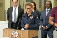 LA police announce hundreds of arrests as Bass’s curfew puts damper on rioters