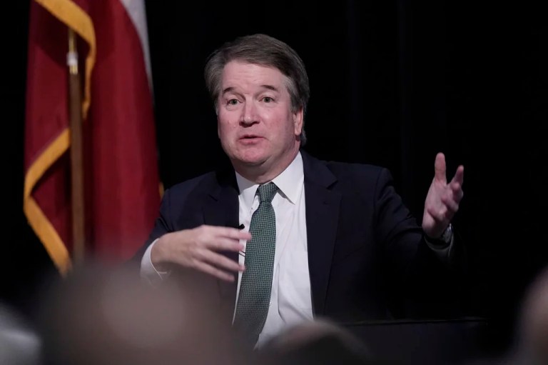 U.S. Supreme Court Justice Brett Kavanaugh answers questions during judicial conference, Friday, May 10, 2024, in Austin, Texas.