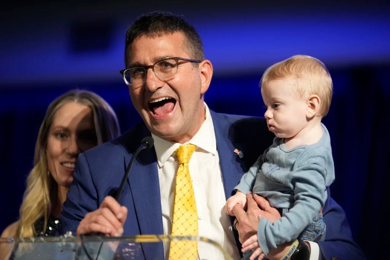 Delaware Gov. elect Matt Meyer speaks during an election night watch party