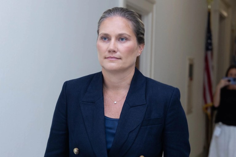Biden aide Annie Tomasini at the Rayburn House Office Building in Washington D.C. on July 18, 2025 for the Biden autopen investigation. (Graeme Jennings/Washington Examiner)