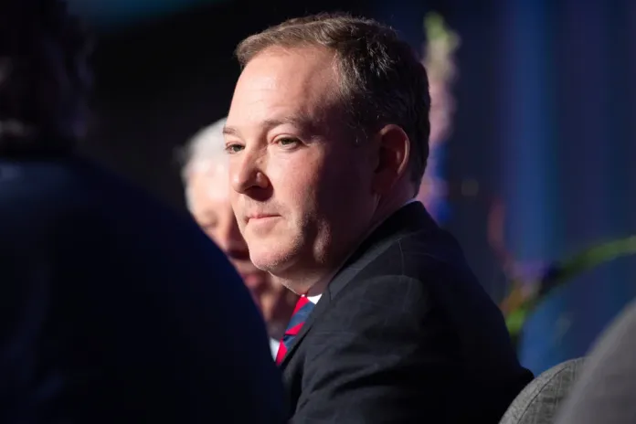 Environmental Protection Agency Administrator Lee Zeldin listens during the annual Alaska Sustainable Energy Conference on Tuesday, June 3, 2025, in Anchorage.