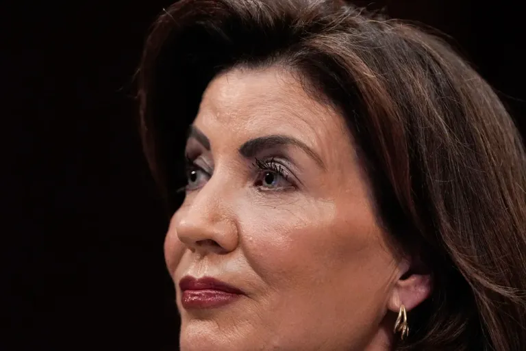 New York Gov. Kathy Hochul speaks during a House Committee on Oversight and Government Reform hearing, Thursday, June 12, 2025, at the U.S. Capitol in Washington. (AP Photo/Julia Demaree Nikhinson)