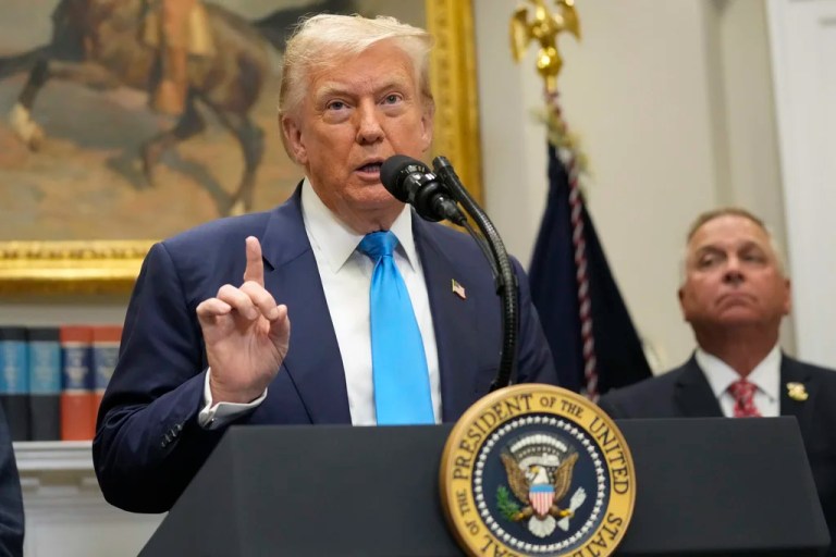 President Trump delivered remarks on 