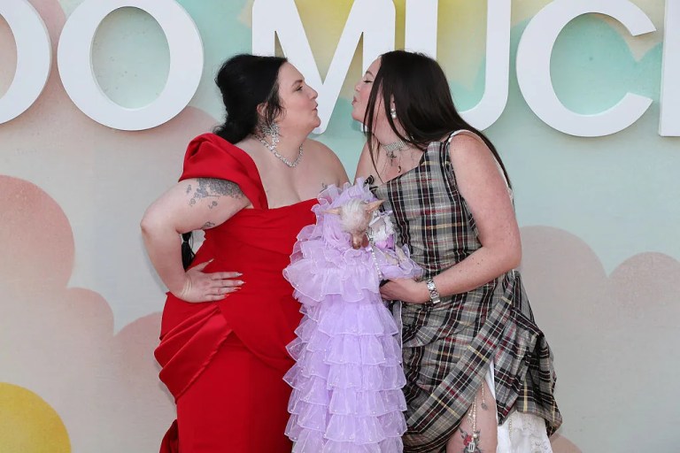 Lena Dunham and Megan Statler attend the 