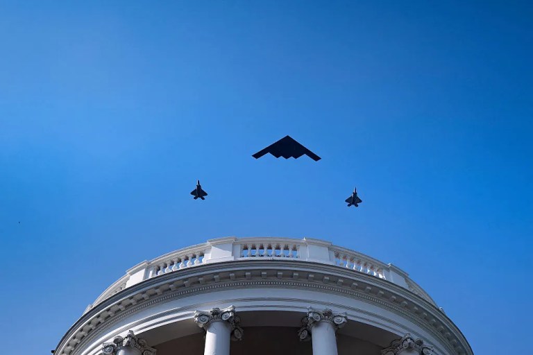 Trump lauds ‘flawless’ Iran mission as B-2 bomber, fighter jets fly past White House