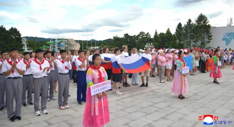 Russian children arrive in North Korea for ‘friendship camp’ in Songdowon