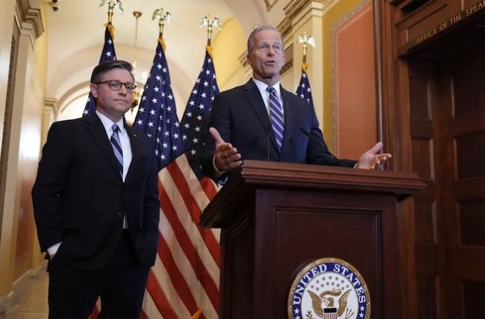 WATCH LIVE: Johnson and Thune hold a press conference