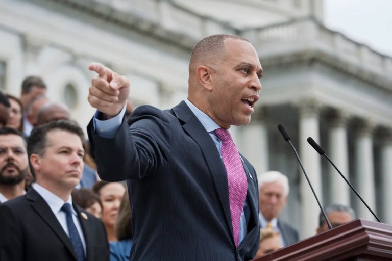 Jeffries breaks ‘magic minute’ record in speech to delay passage of ‘big, beautiful bill’