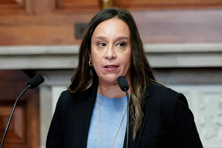 Rep. Monica De La Cruz, R-Texas, speaks to the media at the Capitol in Washington, Friday, Sept. 29, 2023.