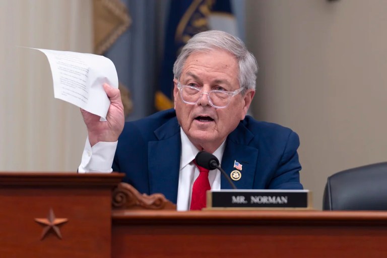 Rep. Ralph Norman (R-SC) makes his opening statement as Republicans on the House Budget Committee work on a budget plan to advance many of President Donald Trump's top domestic priorities on Capitol Hill in Washington, Thursday, Feb. 13, 2025.